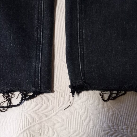 Lattelier Jeans Black Stone Washed Unhemmed Rough Edge (M) 27" - Picture 3 of 16